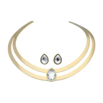 Souprava šperků Set šperků z chirurgické oceli zlatý P002