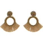 Doria Náušnice visací třásňové hnědé, bižuterie B619