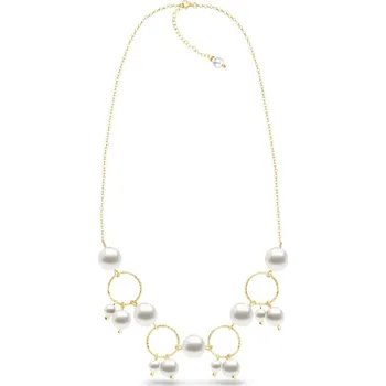 Náhrdelník Stříbrný pozlacený náhrdelník bílý perlový Satellite NFG5810W White Pearl