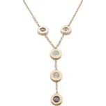 Doria Náhrdelník z oceli s krystaly rose gold I096