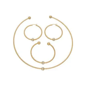 Souprava šperků Set šperků z chirurgické oceli zlatý P003