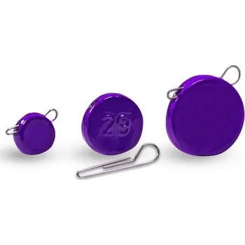 Rybářský háček 5ks - Olověná Zátěž Dnipro Lead Tableta Violet Hmotnost 18gr