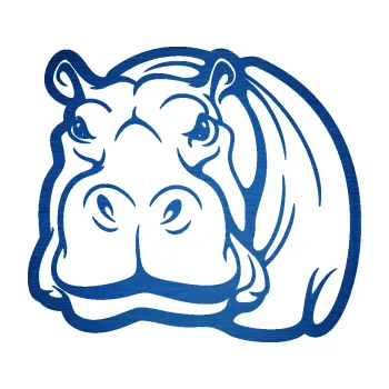 Samolepící dekorace SAMOLEPKA Hroch 004 levá (65 - škrábaný kov modrý) NA AUTO, NÁLEPKA, FÓLIE, POLEP, TUNING, VLASTNÍ TEXT, TISK, AUTOSAMOLEPKY.cz, POLEPY, OBRÁZEK, LOGO, SAMOLEPKY