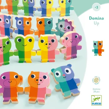 Domino Djeco Dřevěné domino 3D zvířátka