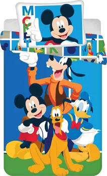 Ložní povlečení Jerry Fabrics Mickey and Friends 100 x 135, 40 x 60 cm zipový uzávěr