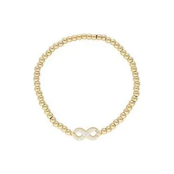 Náramek Doria Náramek korálkový na gumičce z oceli INFINITY N081