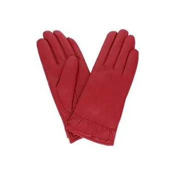 Rukavice Dámské kožené rukavice červené PRIUS 4002 Velikosť: XL