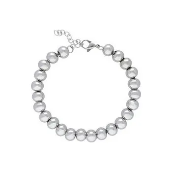 Náramek Doria Náramek z korálků z chirurgické oceli stříbrný