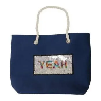 Nákupní taška Plážová taška "Yeah" Fisura (barva - tmavě modrá)