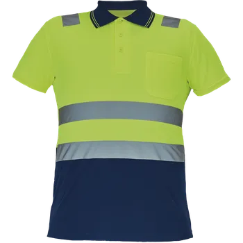 pracovní tričko Cerva CADIZ HV Pánská polokošile žlutá / navy 3XL 0305005372006