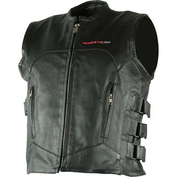 Moto vesta Nazran Kožená vesta na motorku Blade černá 6XL