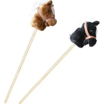 plyšák Koňská hlava na tyči 467056 hnědý