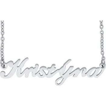 Řetízek Doria Řetízek z oceli se jménem KRISTÝNA stříbrný