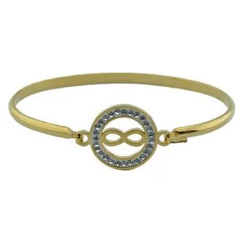 Náramek Doria Náramek zlatý z oceli s krystalky INFINITY