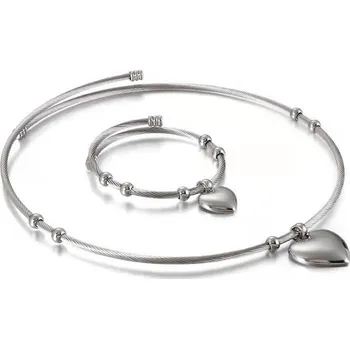 Souprava šperků IZMAEL Set MA 15189 Stříbrná KP15189