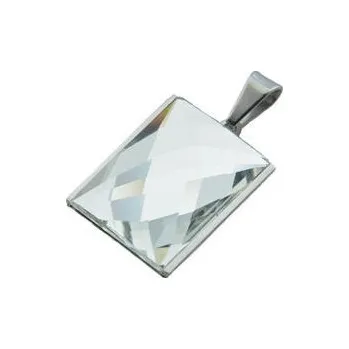 Přívěsek Doria Přívěsek stříbrný z oceli s krystalem F033