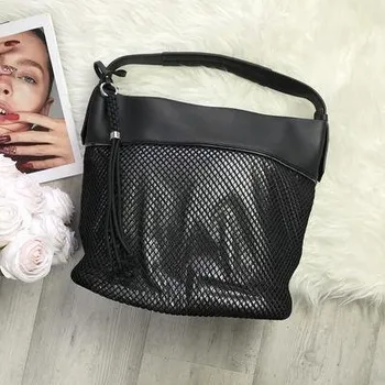 Kabelka Doria Dámská shopper kabelka s černá se síťkou NIELLE