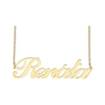 Řetízek Doria Řetízek z oceli se jménem RENÁTA zlatá ocel