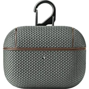 Pouzdro na mobilní telefon Textilní ochranný obal s karabinou pro AirPods Pro - šedý