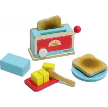Dětská kuchyňka Mentari Dřevěný toustovač s příslušenstvím