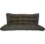 LKV Lomnice Polstr a opěrka na zahradní houpačku - 140 cm - šedý