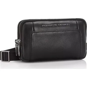 PORSCHE DESIGN Roadster Leather Travel Pouch Kožené cestovní pouzdro černá (120mm x 200mm x 40mm)