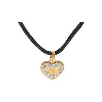 Řetízek Doria Náhrdelník z oceli SRDCE zlatý I262