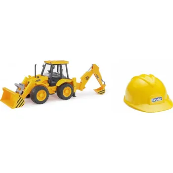 Bruder 1685 JCB 4CX Bagr s čelním nakladačem + helma
