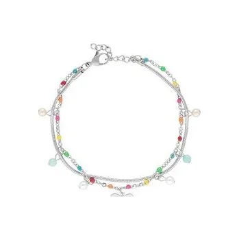 Náramek Doria Náramek s motýlem stříbrný z oceli G614