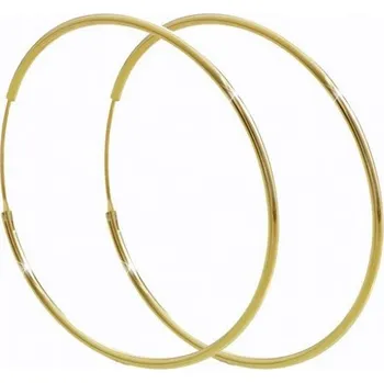 Náušnice Stříbrné náušnice velké kruhy pozlacené