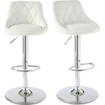 Barové židle bílé | 2 kusy