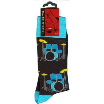 Tie Studio: Blue Yellow Drumkit Socks - Size 6-11 1434467