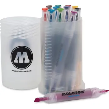 Akvarelové fixy MOLOTOW Aqua Twin, 12ks základní