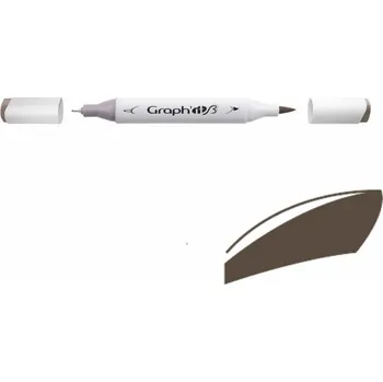 Lihová fixa GRAPH'IT oboustranná Brush & Chisel, Warm Grey 8