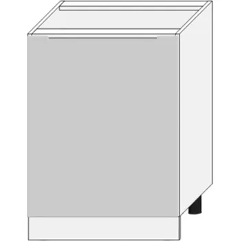 Kuchyňská skříňka Kuchyňská Skříňka Zoya D60 Pl Světle Šedá Mat/Bílý