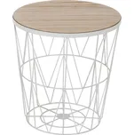 Bílý příruční stolek SPACE