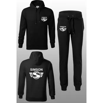 MMO Tepláková souprava s dlouhým rukávem Simson černá L