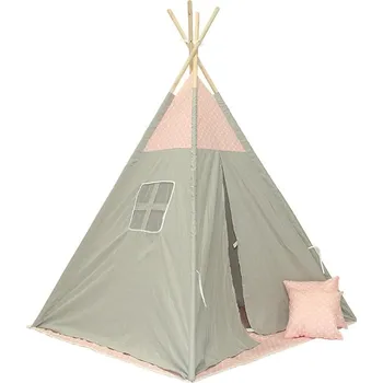 Dětský stan Teepee stan hvězdičky růžový