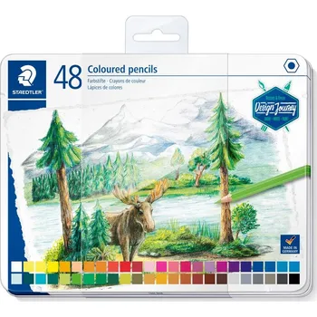 Pastelka Pastelky STAEDTLER Design Journey, 48ks v kovové krabičce