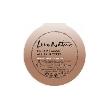 Pleťová maska Vyživující krémová pleťová maska s kakaovým máslem Love Nature 10 ml