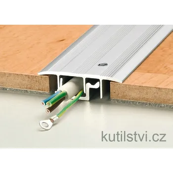 kabelová chránička podlahový kabelový kanál Prinz typ 1 v délkách 90 a 270cm, doprodej! Varianta: Kabelový podlahový kanál Typ 1, 270cm, zlatý