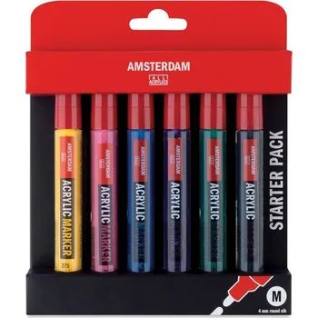 AMSTERDAM Acrylic Marker 4mm, 6ks základní