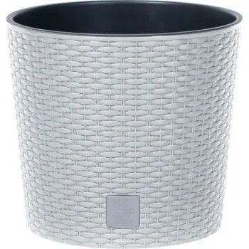 Květináč plast bílý Prosperplast 25 cm x 25 cm x 23 cm