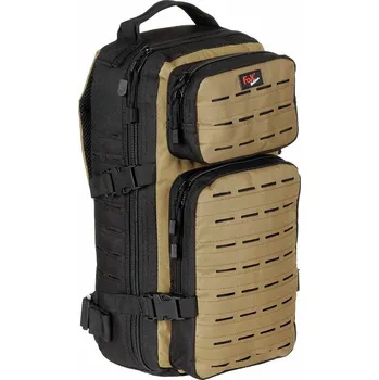 turistický batoh Batoh FOX OUTDOOR - Assault Travel - Laser - black-coyote tan