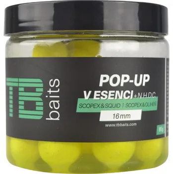 Nástraha TB Baits Boilie Pop-Up Yellow Scopex Squid + NHDC 16mm
