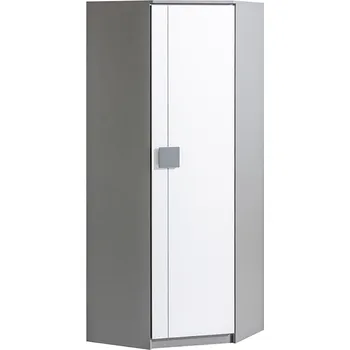 Šatní skříň Rohova Skříň Gumi G7 71cm Bílý Bryl/Antracyt