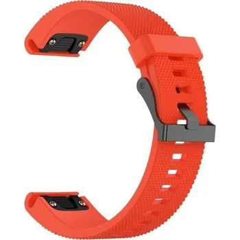 Příslušenství k chytrým hodinkám eses Silikonový řemínek pro Garmin - Oranžový, QuickFit 20 mm