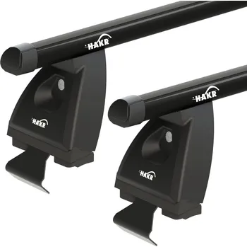 Příslušenství ke střešnímu nosiči Hakr Střešní hliníkové nosiče BMW X3 E83 (2003 - 2010) s uchycením pod střešní lem - černé tyče -