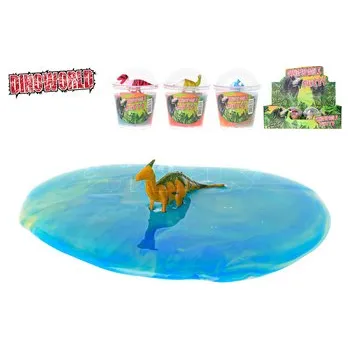 Figurka Dino World Hmota Sliz v kelímku Dinosaurus různé druhy