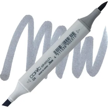 Lihová fixa COPIC Sketch oboustranná Brush & Chisel, C4 Cool gray 4